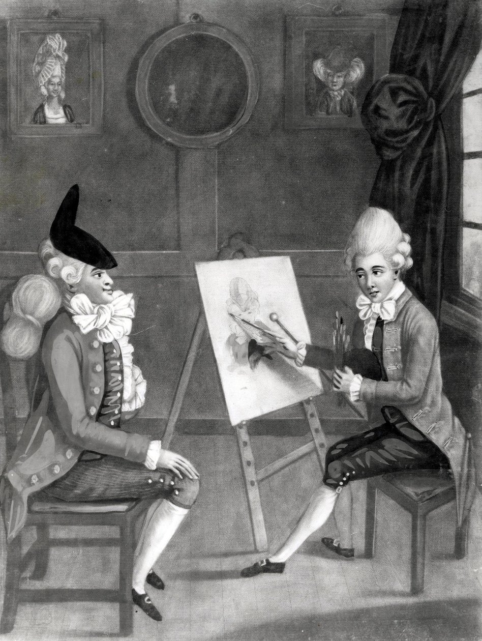De Macaroni Schilder, of Billy Dimple die zich klaarmaakt voor zijn portret door English School