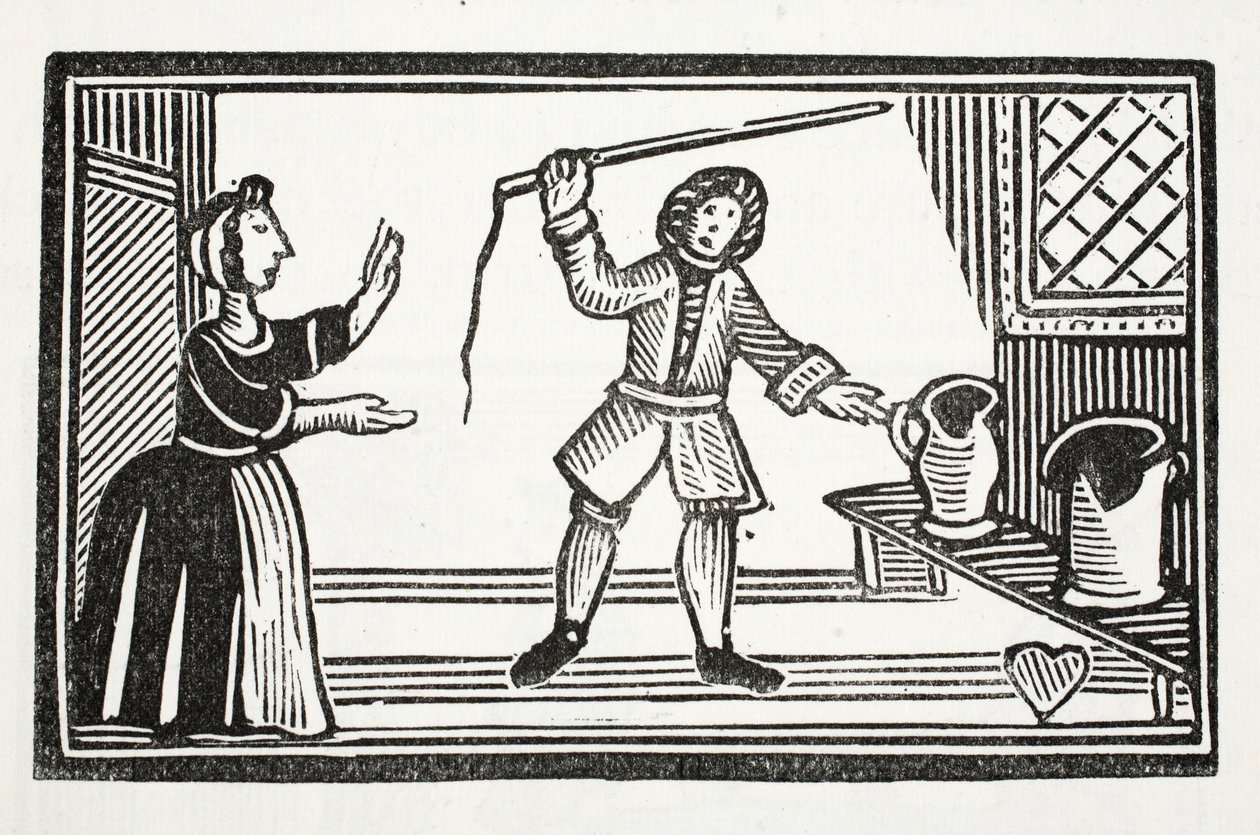 De Gekke Streken van Tom Tram, illustratie uit Chap-books van de Achttiende Eeuw door John Ashton, uitgegeven 1882 door English School