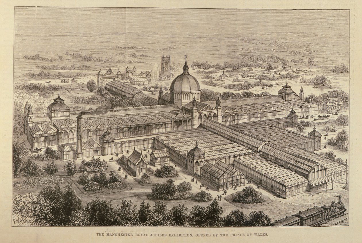 De Manchester Royal Jubilee Tentoonstelling, Geopend door de Prins van Wales, uit The Illustrated London News, 7 mei 1887 door English School