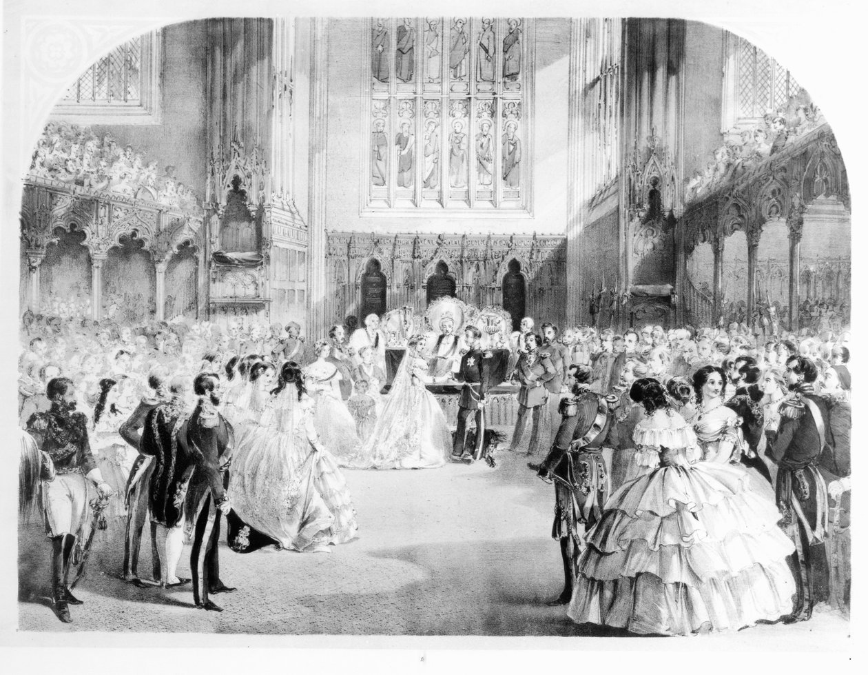 Het Huwelijk van Victoria, de Prinses Royal en de Kroonprins Frederik Willem van Pruisen in de Chapel Royal, St. James