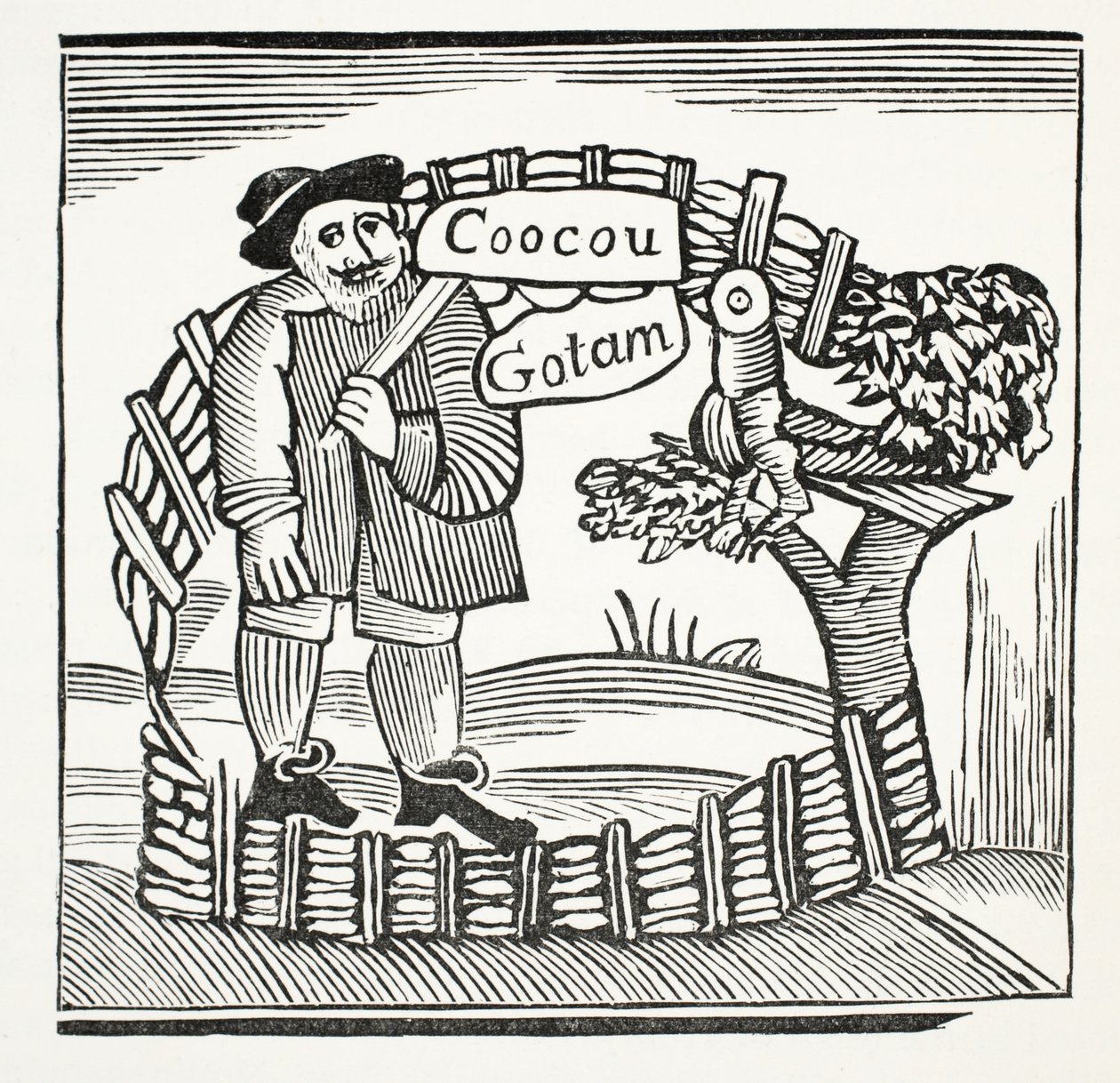 De Vrolijke Verhalen van de Wijze Mannen van Gotham, illustratie uit Chap-books van de Achttiende Eeuw door John Ashton, uitgegeven 1882 door English School