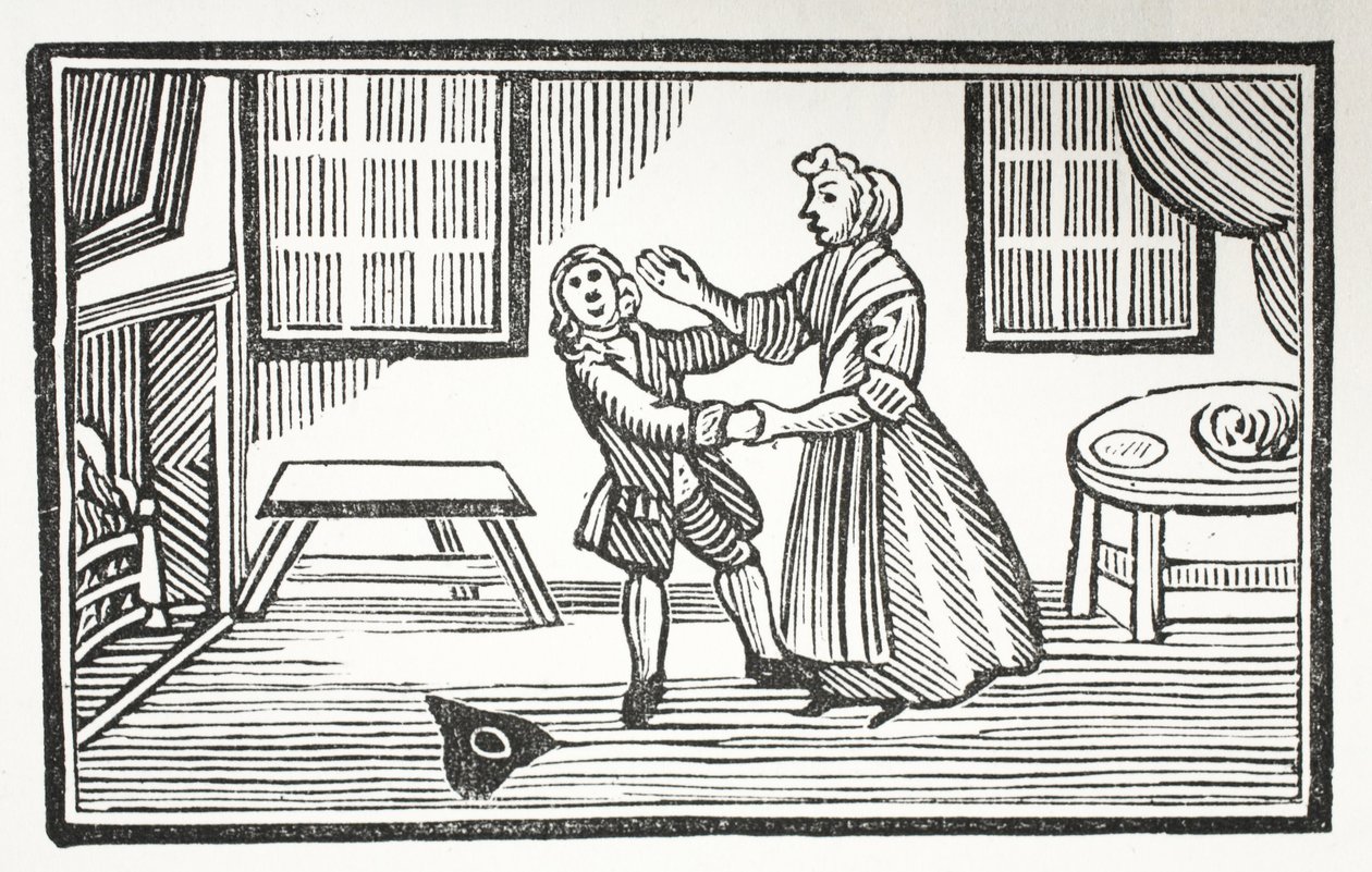 De Methode die Meg gebruikte om een van de Predikanten zijn rekening te laten betalen, illustratie uit Chap-books van de Achttiende Eeuw door John Ashton, uitgegeven 1882 door English School