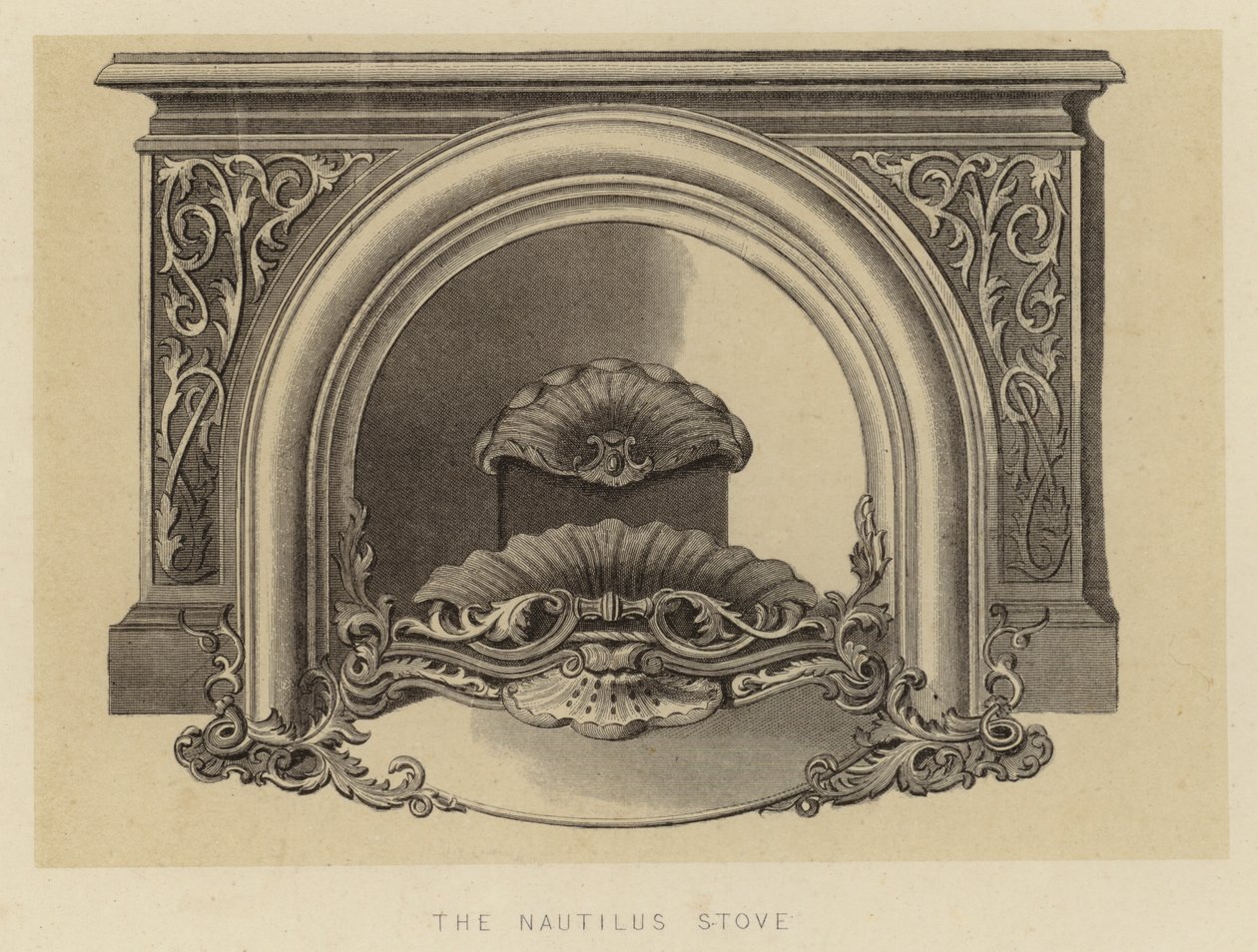 De Nautilus kachel (litho) door English School