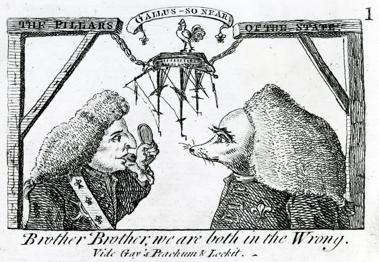 De Zuilen van de Staat, circa 1756 door English School