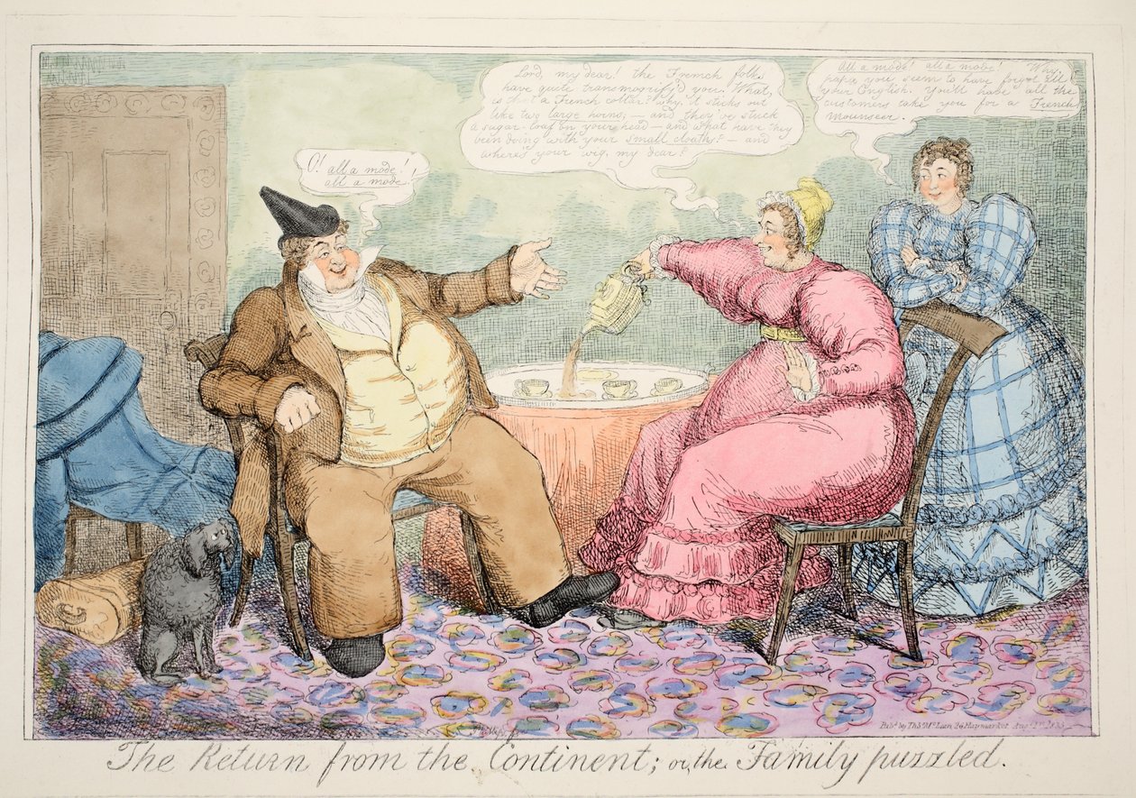 De Terugkeer van het Continent of de Familie Verward, pub. 1835 door English School