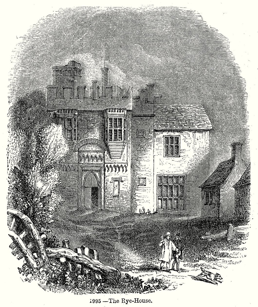 Het roggehuis (gravure) door English School