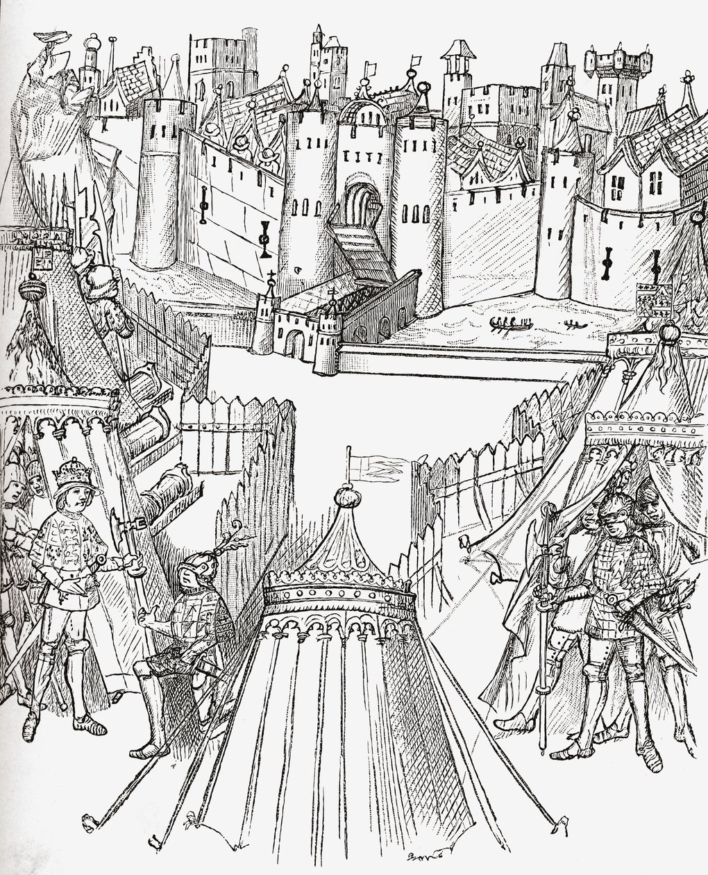 Het Beleg van Rouen, Frankrijk in 1418, uit 