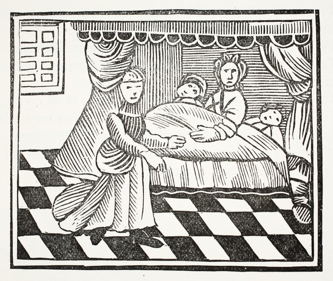De Betekenis van Dromen, illustratie uit Chap-books of the Eighteenth Century door John Ashton, gepubliceerd 1882 door English School