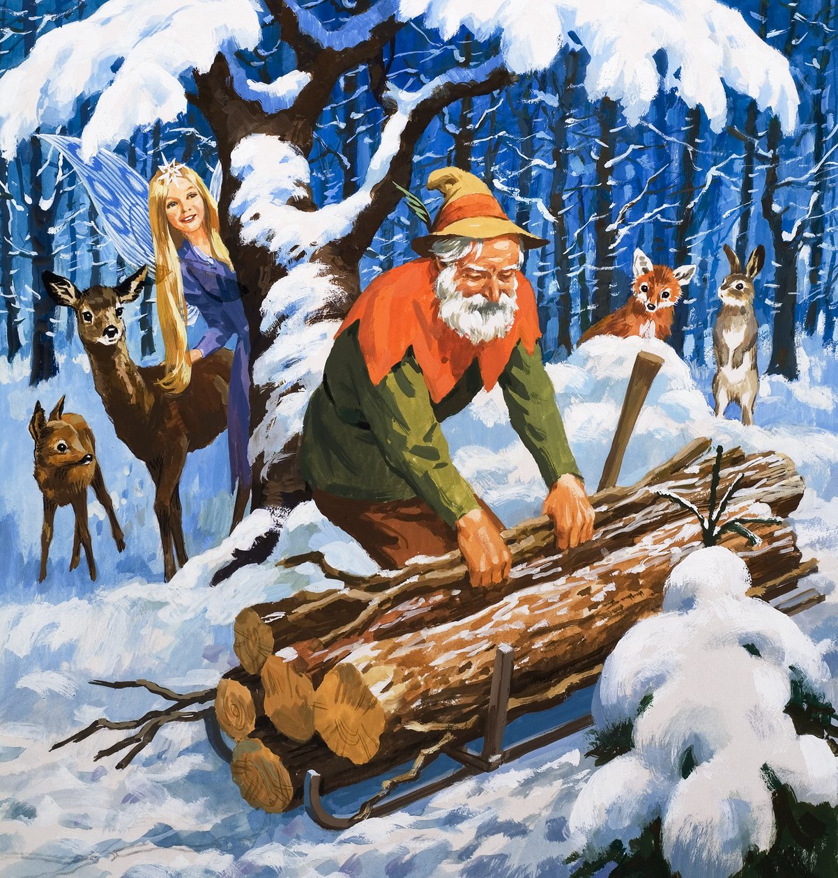 De sneeuwfee, illustratie uit 