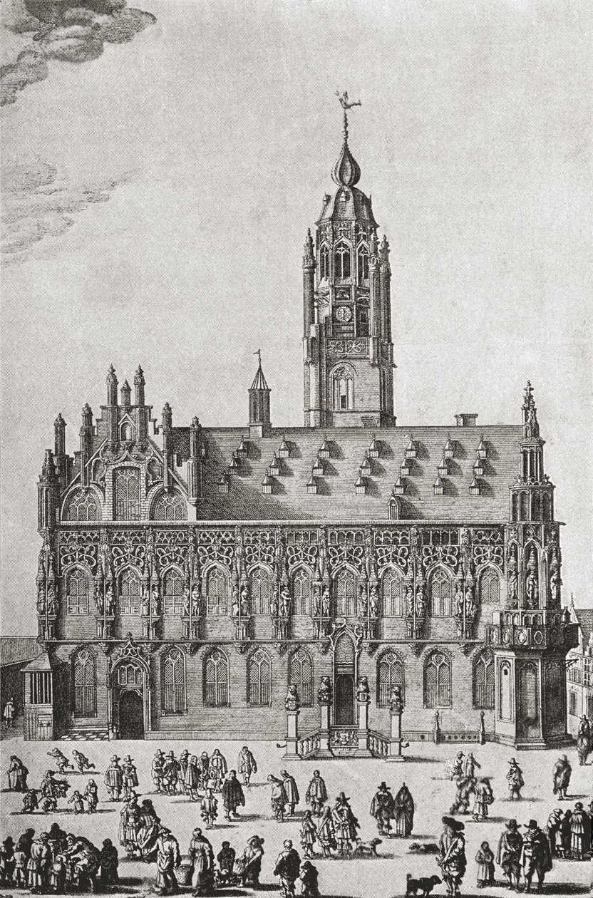 Het Stadhuis, Middelburg, zoals het was in de 16e eeuw, uit 