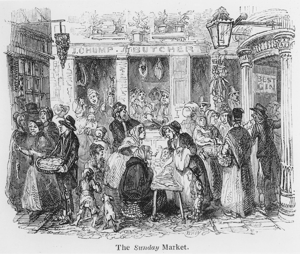 De zondagmarkt, Londen door English School