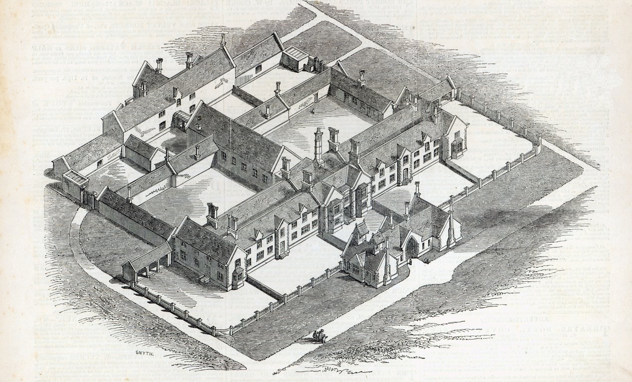 Het werkhuis van de Unie dat in Canterbury zal worden gebouwd, uit The Illustrated London News, 7 november 1846 door English School