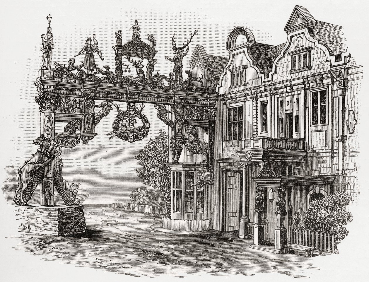 De Witte Hert Herberg, Scole, Norfolk in de 17e eeuw, uit 