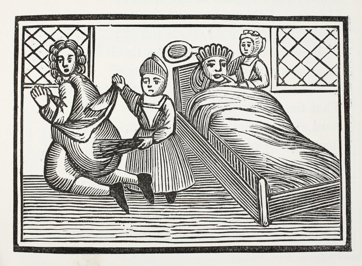 De Wereld op zijn Kop, illustratie uit Chap-books van de Achttiende Eeuw door John Ashton, uitgegeven 1882 door English School