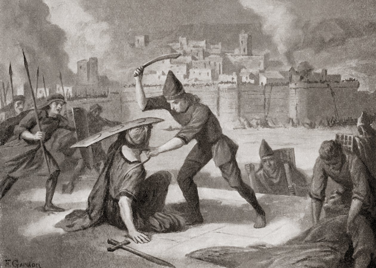 De stad Sardis of Sardes veroverd door de Cimmeriërs in de 7e eeuw v.Chr., uit Hutchinson