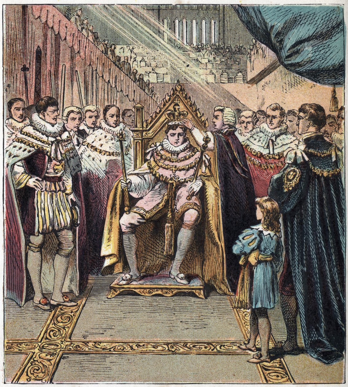 De kroning van George IV (1762-1830) op 29/01/1820. Kroning van George IV door English School
