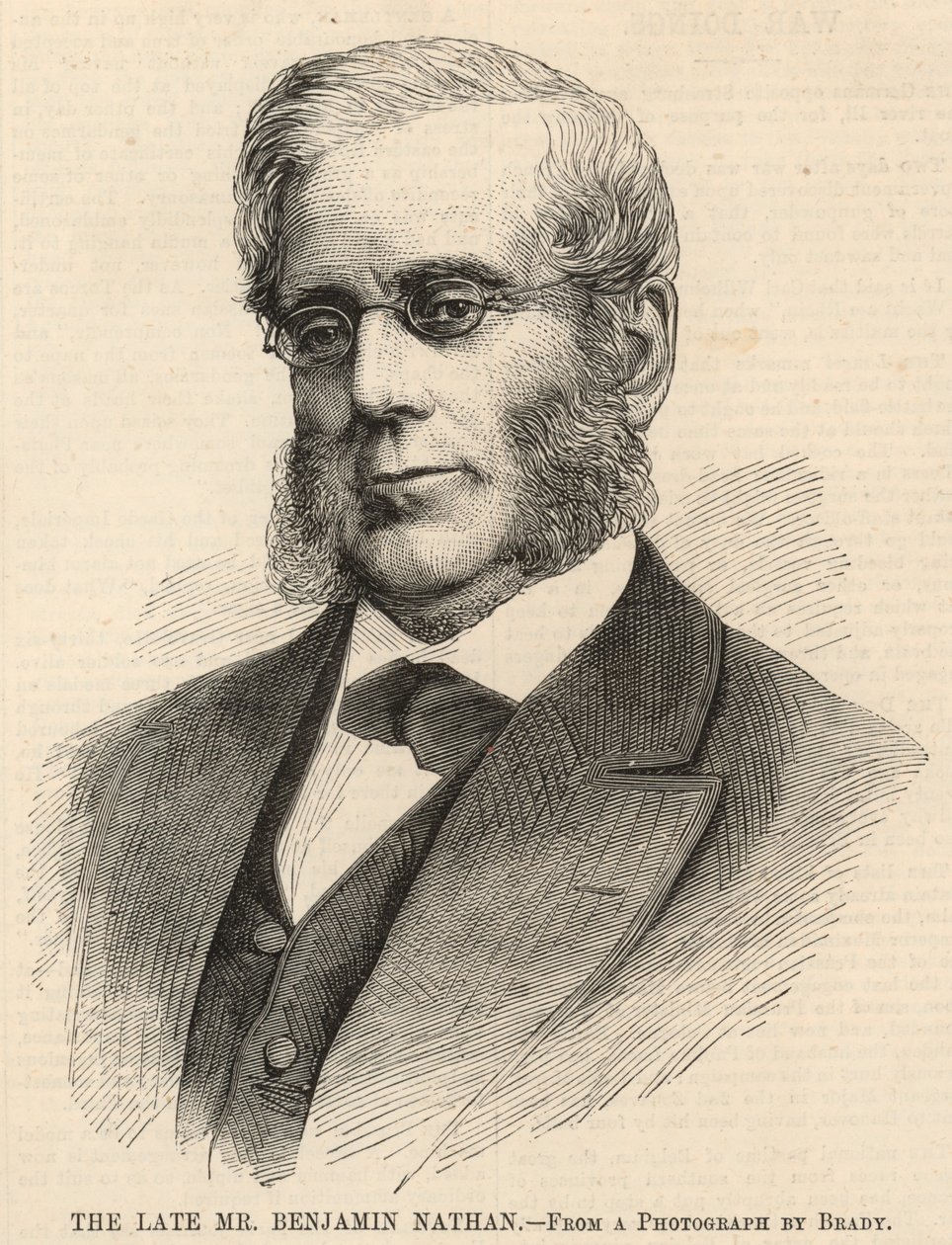 Wijlen Benjamin Nathan (gravure) door English School