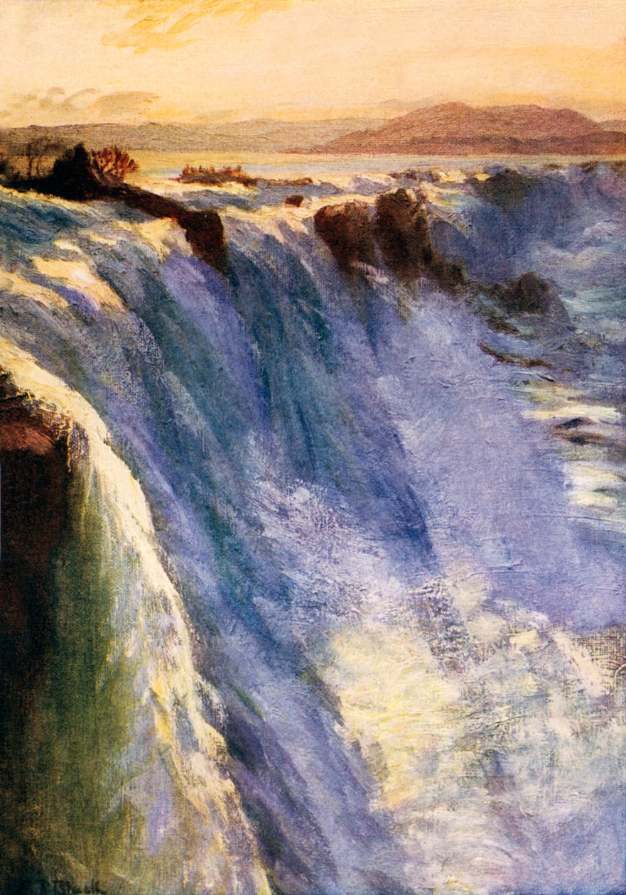 De machtigste waterkracht op aarde (kleurenlitho) door English School