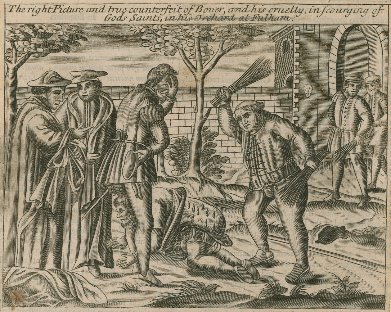 De juiste afbeelding en echte vervalsing van Boner (gravure) door English School