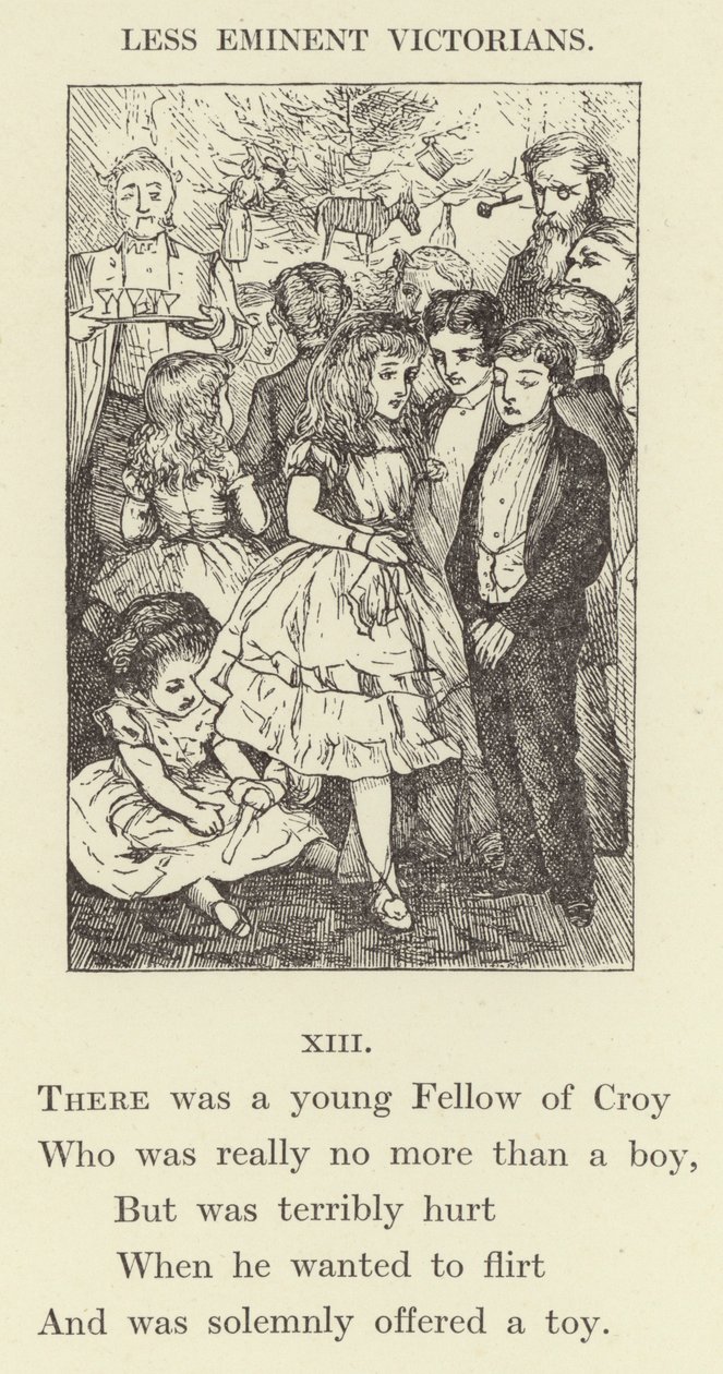 Er was een jonge Fellow van Croy (gravure) door English School