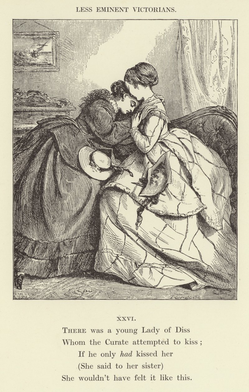 Er was een jonge dame uit Diss (gravure) door English School