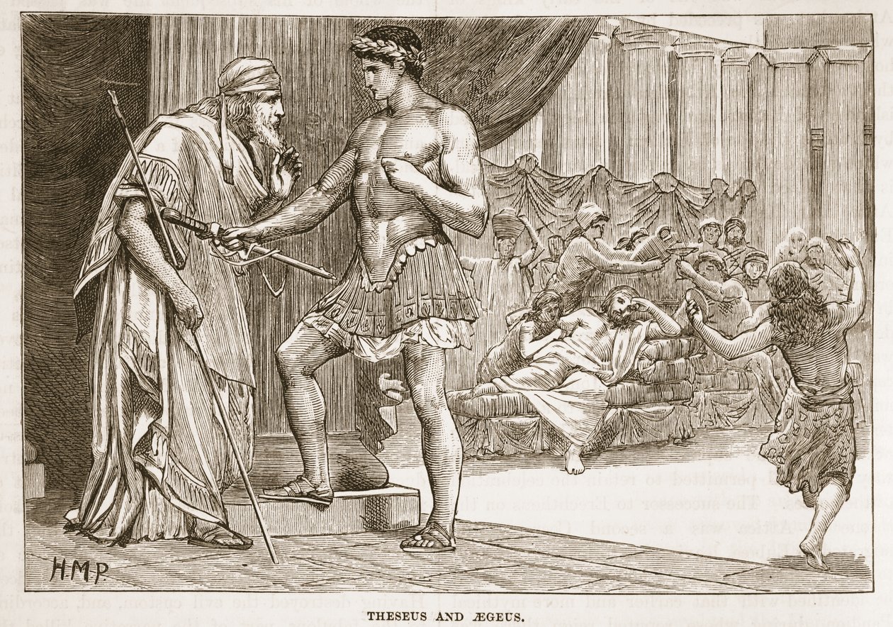 Theseus en Aegeus door English School