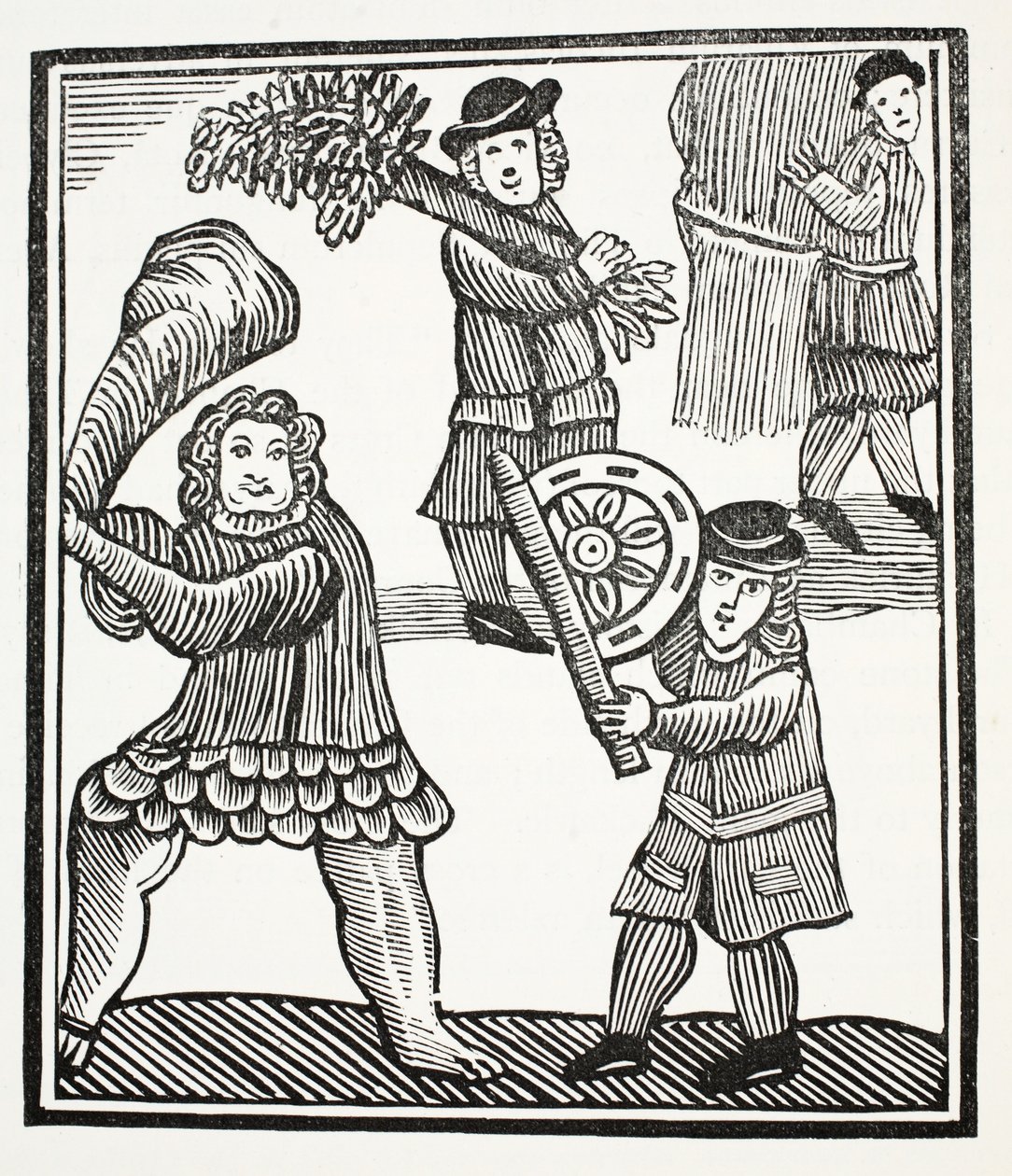 Thomas Hickathrift, illustratie uit Chap-books van de Achttiende Eeuw door John Ashton, uitgegeven 1882 door English School