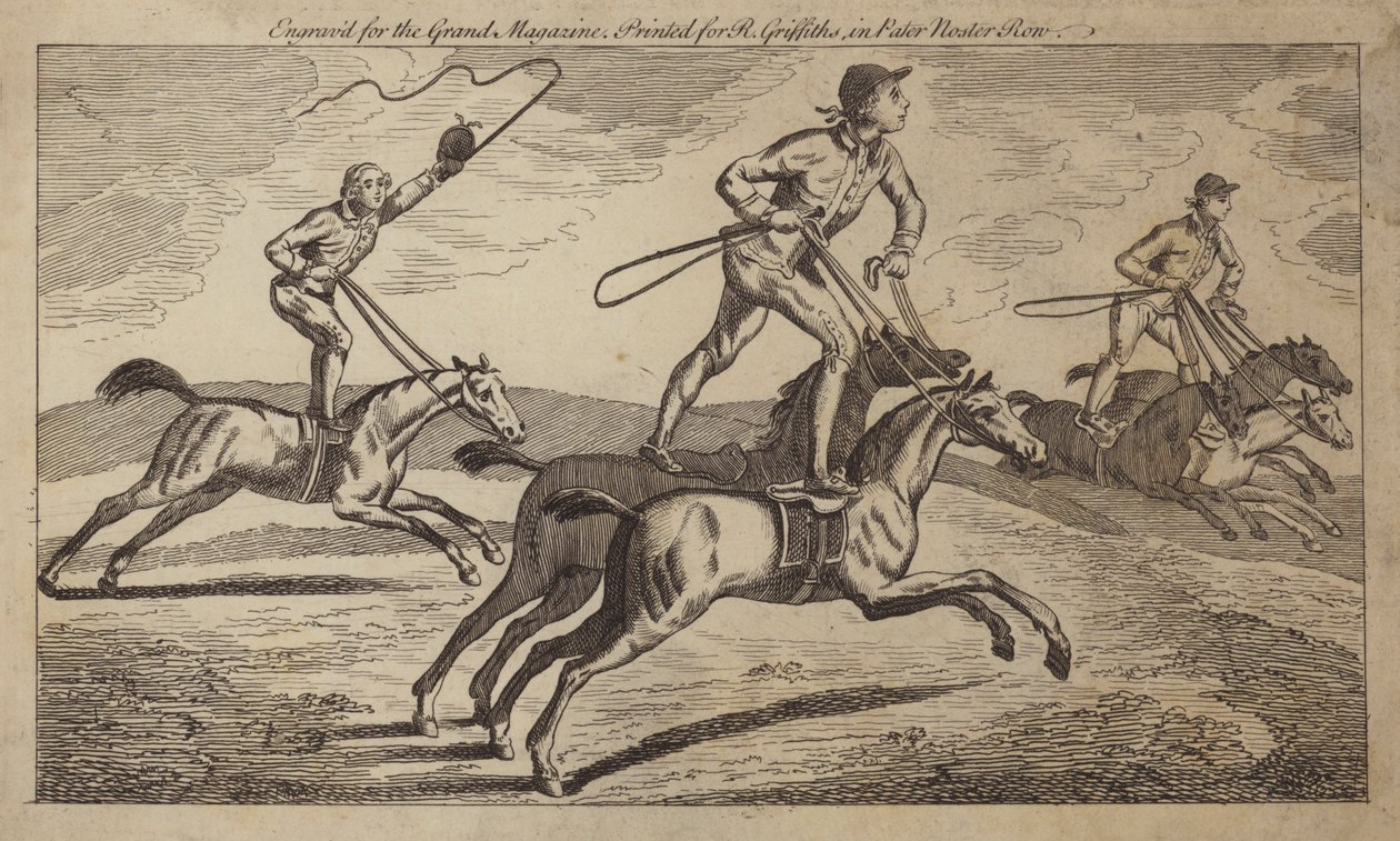 Truc rijden (gravure) door English School