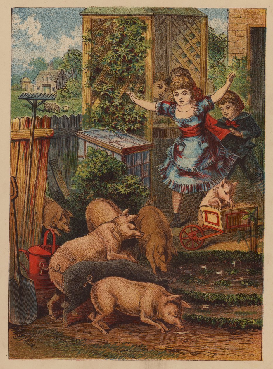 Onwelkome gasten (kleurenlitho) door English School