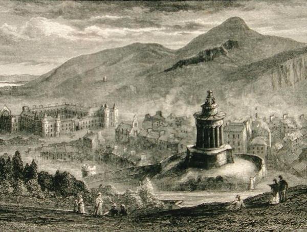 Uitzicht vanaf het Burns Monument, Calton Hill, Edinburgh rond 1880, uit 