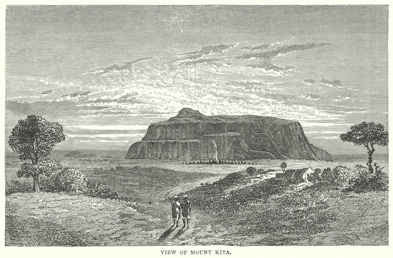 Uitzicht op de berg Kita (gravure) door English School