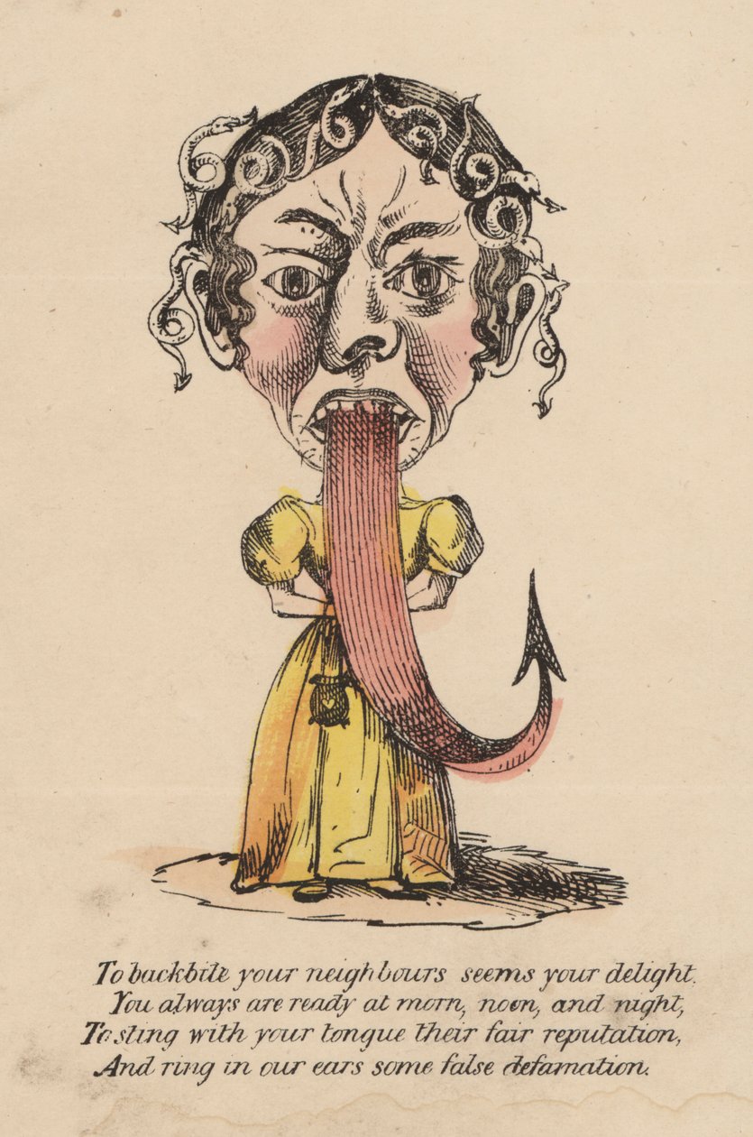 Valentijnskaart met azijn (kleurenlitho) door English School