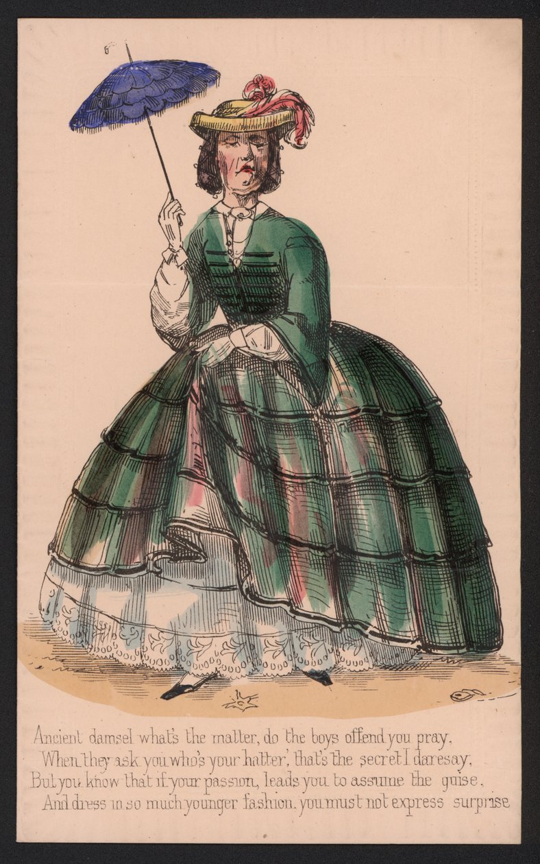 Valentijnskaart met azijn (kleurenlitho) door English School
