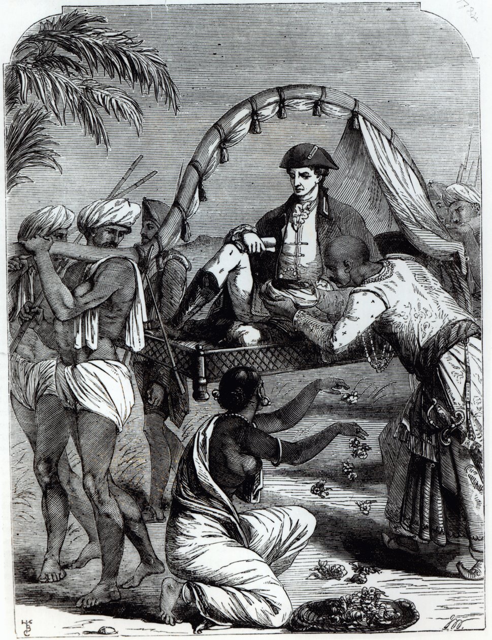Warren Hastings (1732-1818) in India in 1784 door English School
