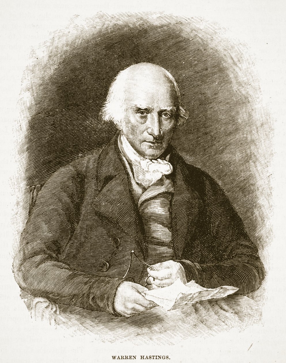 Warren Hastings, illustratie uit Cassells Illustrated History of England door English School