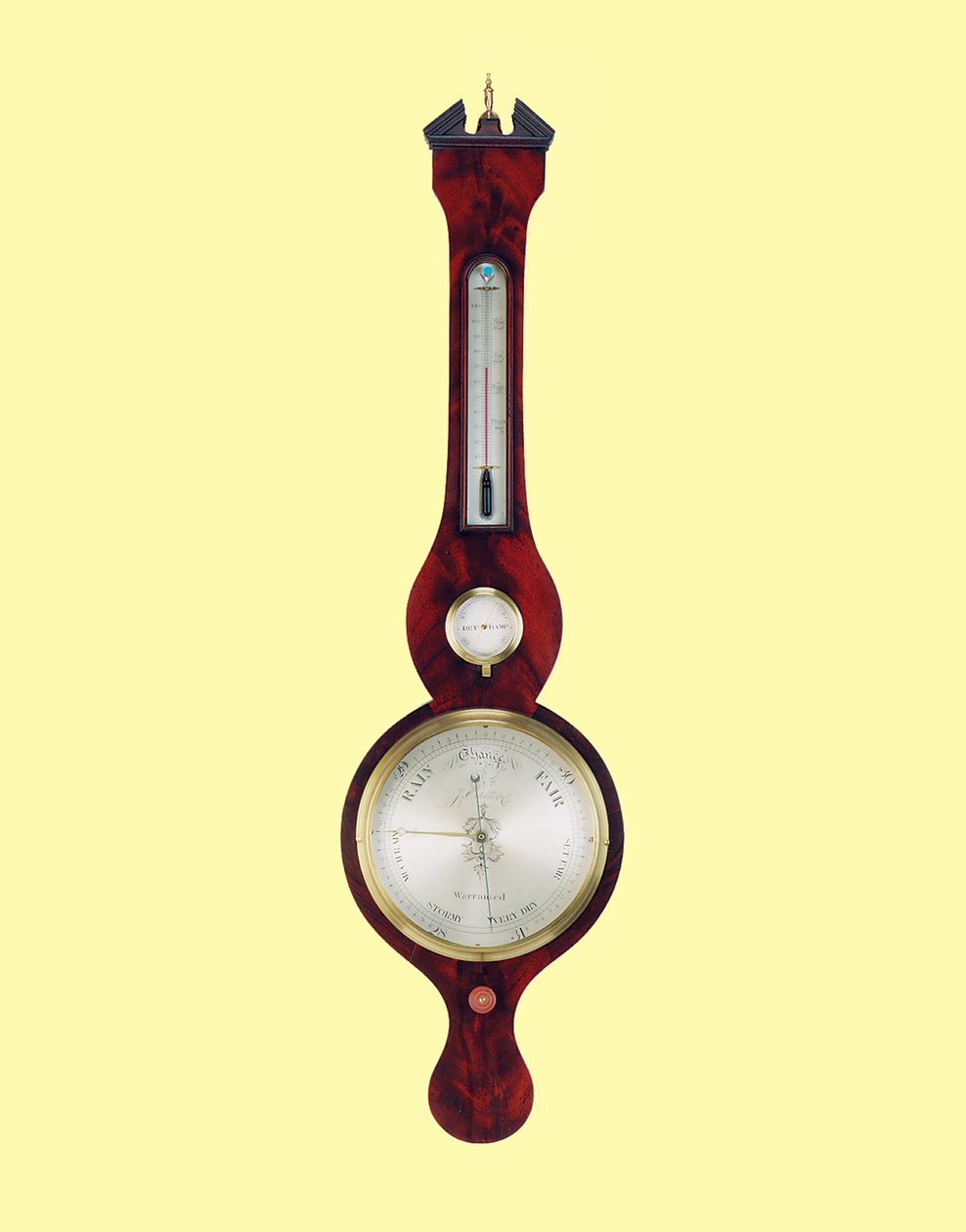 Wielbarometer, J. Ortelli & Co., eerste helft van de 19e eeuw door English School