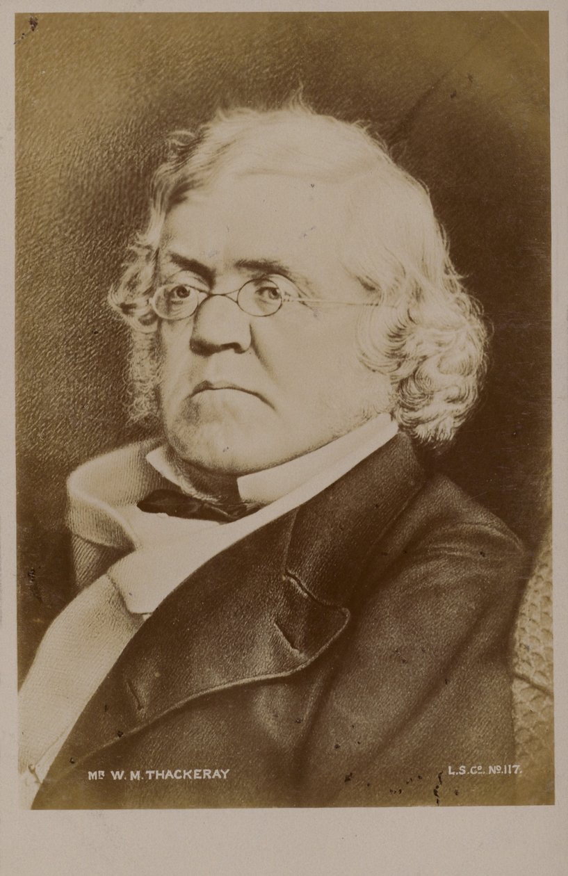 William Makepeace Thackeray (1811-1863), Engels romanschrijver (litho) door English School