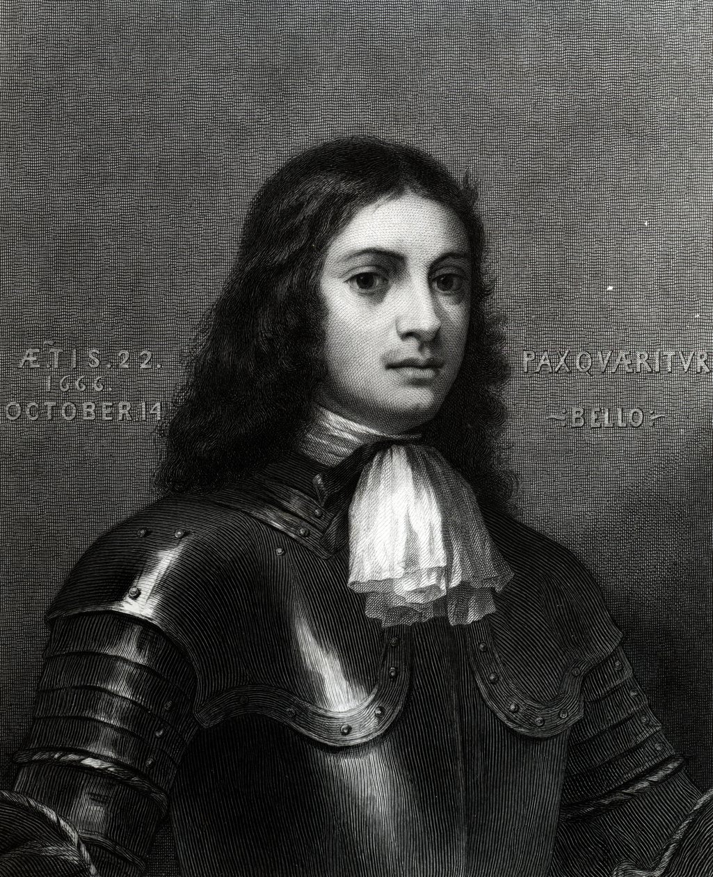 William Penn op tweeëntwintigjarige leeftijd, prent gemaakt door S. A. Schoff, 1862 door English School