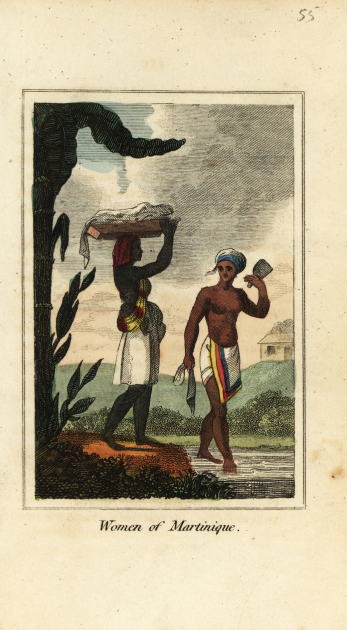 Vrouwen van Martinique, Antillen, West-Indië door English School