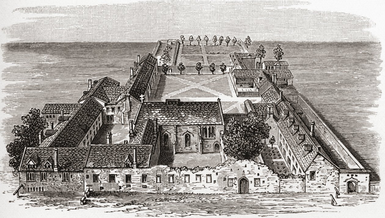 Worcester College, voorheen Gloucester Hall, Oxford ca. 1673, uit 