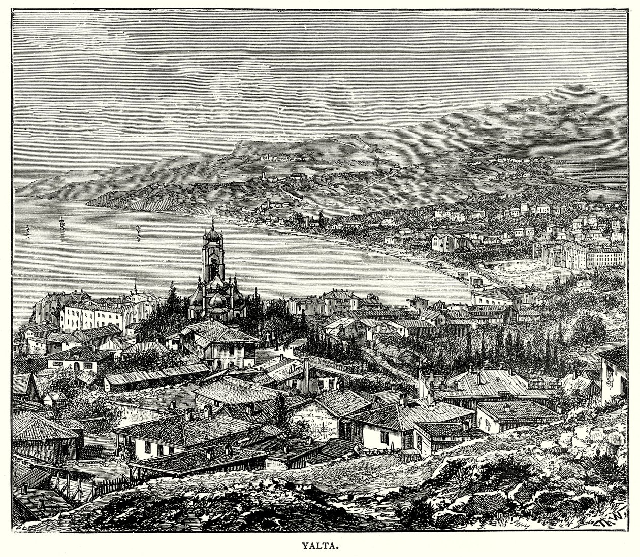 Jalta (gravure) door English School