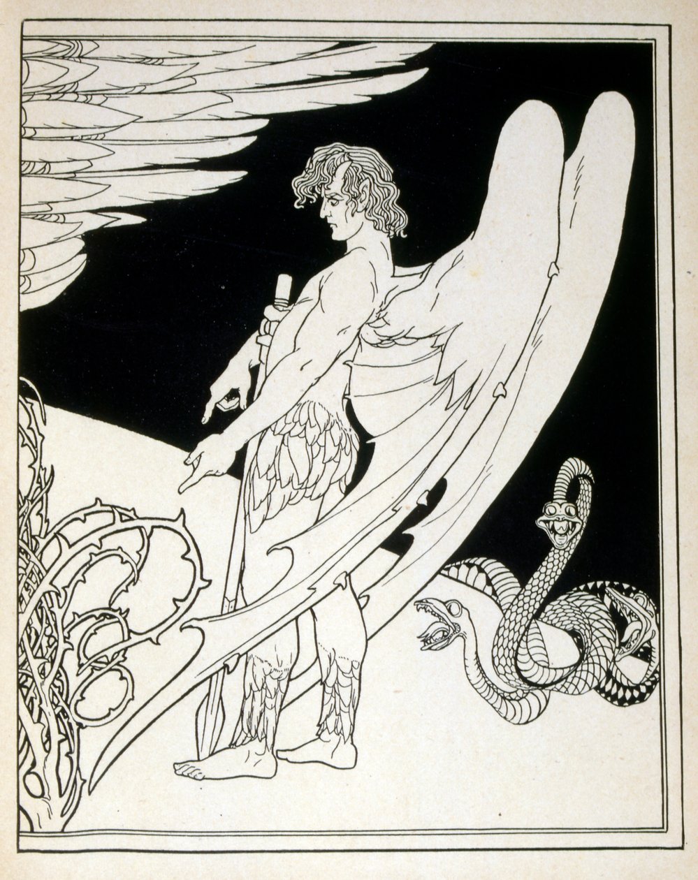 Een reusachtige engel uit het boek Juda geïllustreerd door Ephraim Moses Lilien (1874-1925). Lilien wordt beschouwd als de vader van de zionistische iconografie, gecreëerd in de Jugendstil (Duitse art nouveau) stijl. Hij illustreerde 