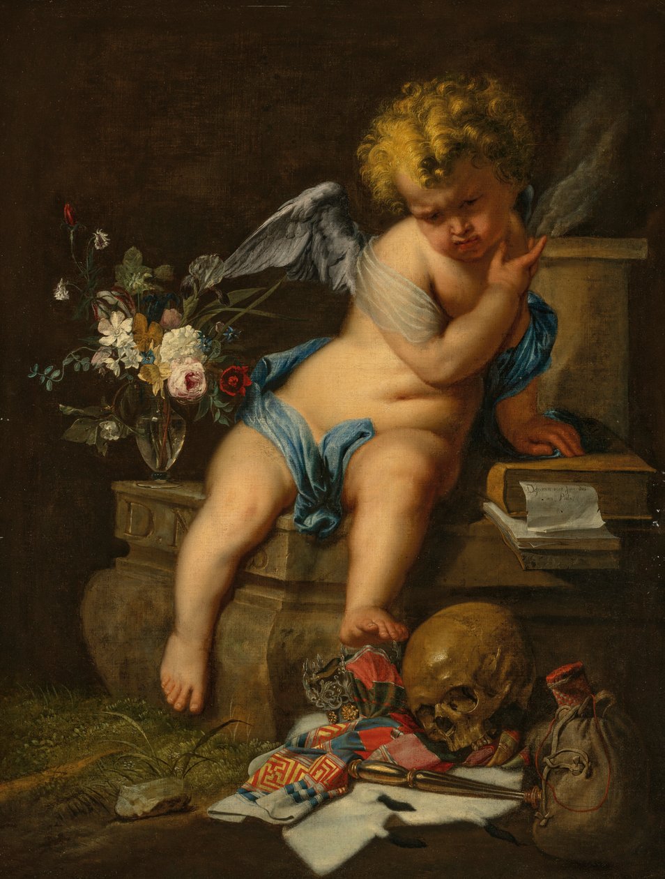 Allegorie van vergankelijkheid door Erasmus Quellinus II
