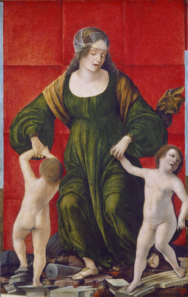 Vrouw van Hasdrubal en haar kinderen, ca. 1490-3 door Ercole de Roberti