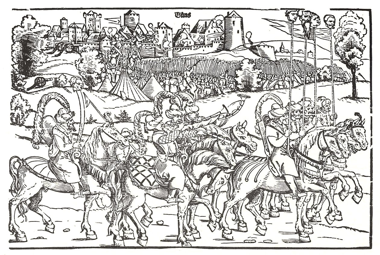 Fragment van een pamflet over de Turkse invasie van Hongarije door Erhard Schon