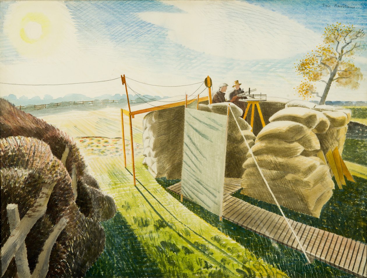 Waarnemerspost, c.1940-42 door Eric Ravilious