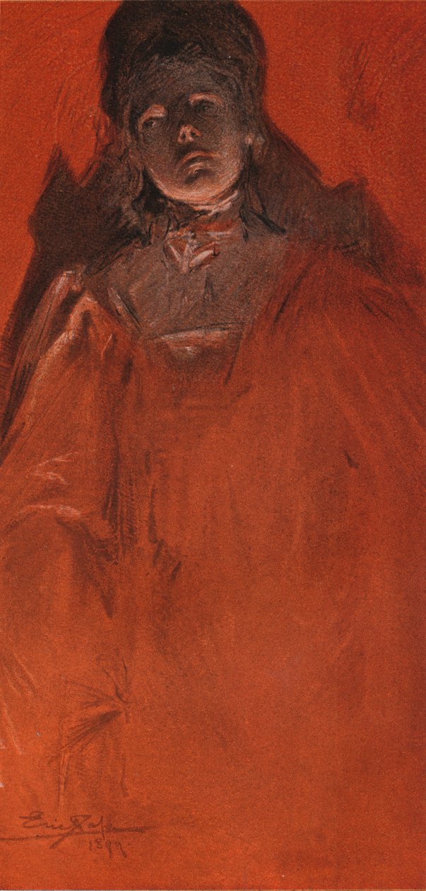 Een portretstudie, 1899 door Eric Pape