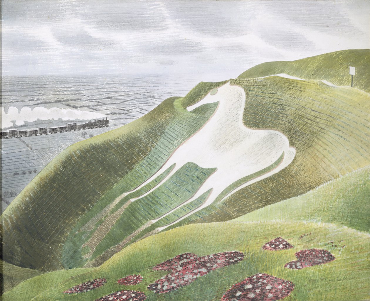 Het Westbury Paard door Eric Ravilious