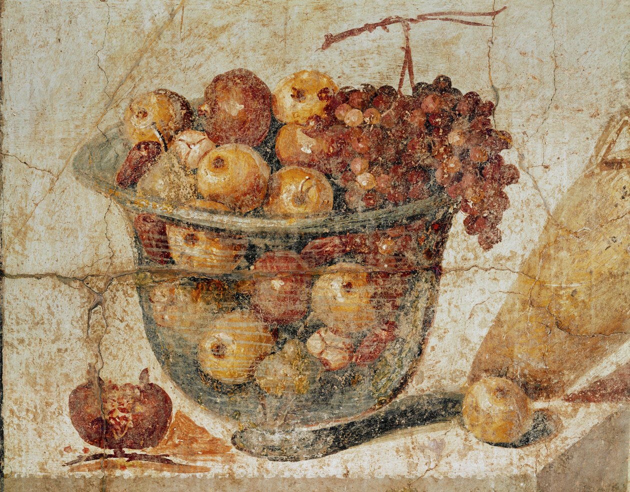 Glazen schaal met fruit door Erich Lessing