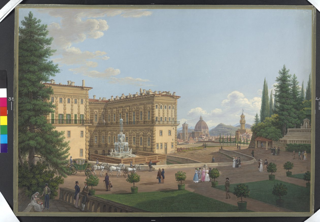 Gouache van Franz Jaschke door Erich Lessing